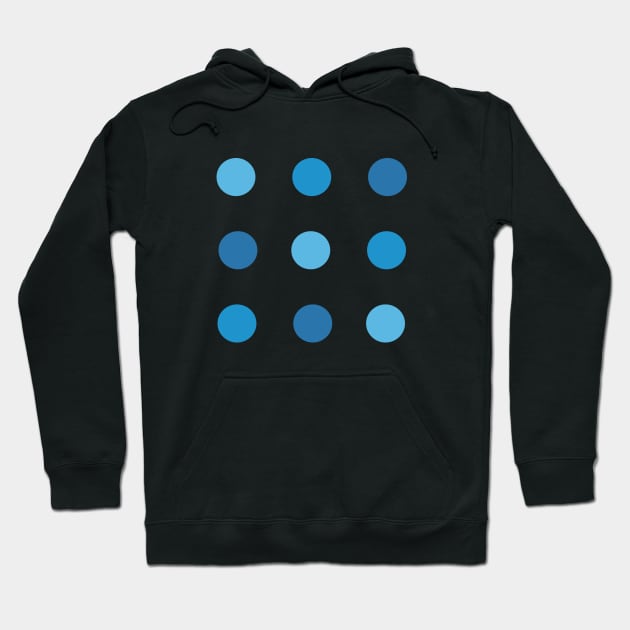 Blue fashion dots Hoodie by APDesign